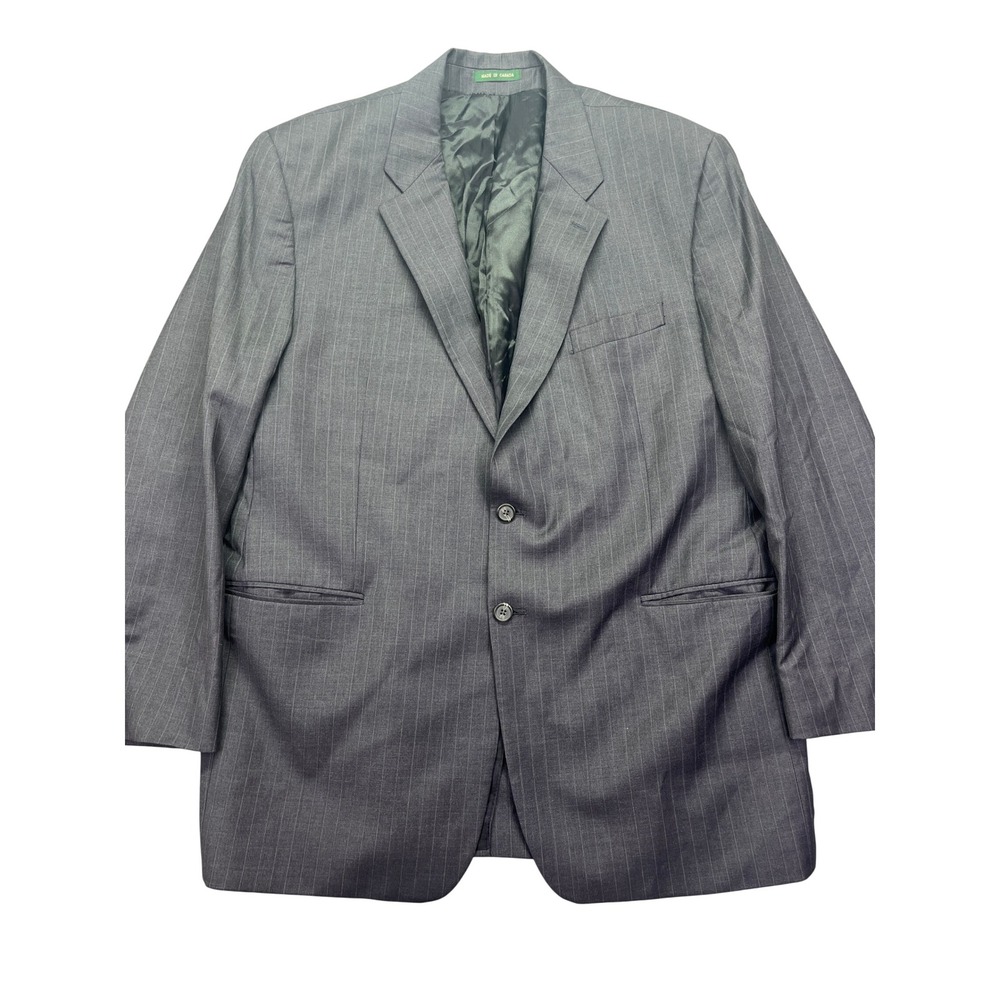 VTG Lauren Ralph Lauren Wool Pinstripe Blazer Two Button Suit Jacket Canada 48R